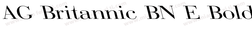 AG Britannic BN E Bold字体转换